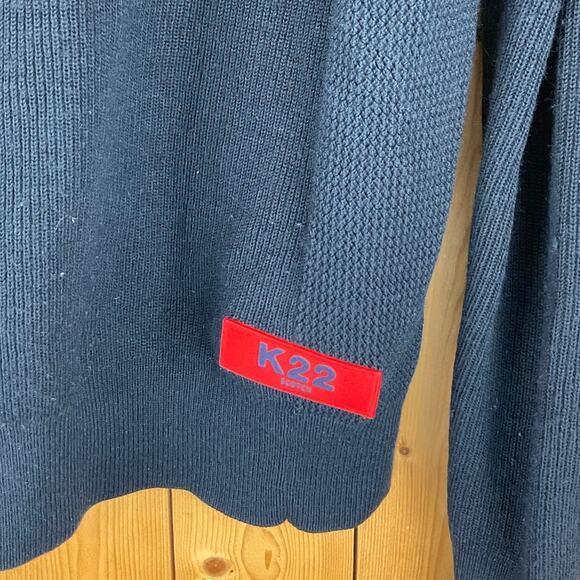 Scotch & Soda Men's K22 Quarter Zip Pullover Long Sleeve Sweater, Navy - Size XL - Picture 4 of 6